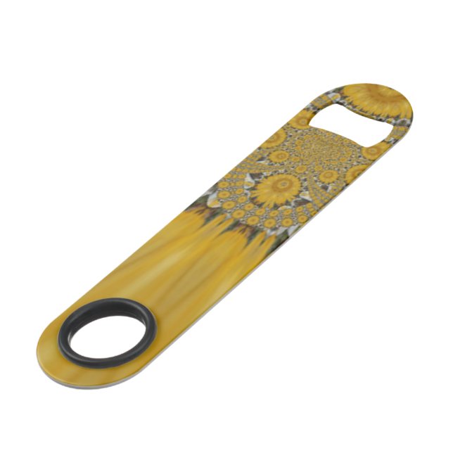 Art de design Motif à fleurs jaunes dorées (Devant angulaire)