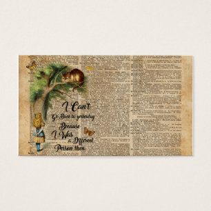 Art de dictionnaire de citation d'Alice et de chat