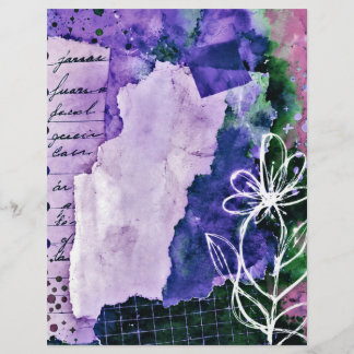 art de fleurs sauvages, 8,5x11", papier de bricola