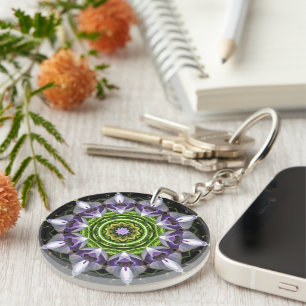 Art de kaléidoscope de mandala floral pourpre