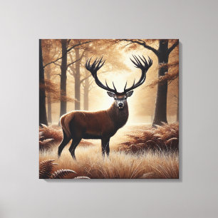 Art de la toile de cerfs d'automne