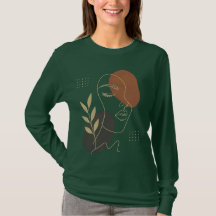 Art de ligne de visage abstrait moderne Sweat
