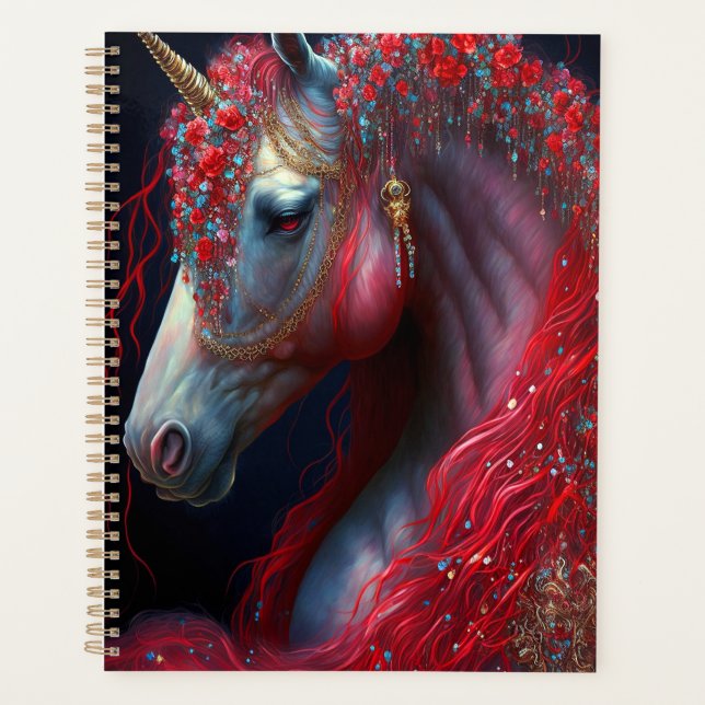 Art de l'Imaginaire de la licorne rouge (Devant)