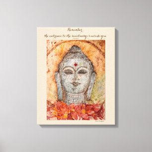 Art de mur de toile d'aquarelle de Bouddha de