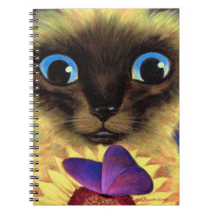 Art de peinture de chat siamois de carnet de notes