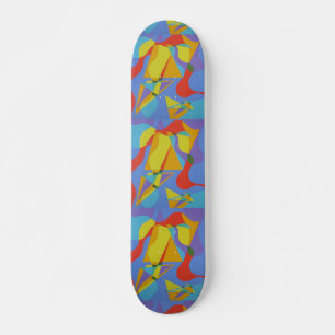 Art de plateau de skateboard abstrait coloré