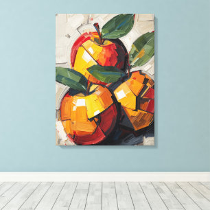 Art de toile pomme cubisme moderne - Abstrait vibr