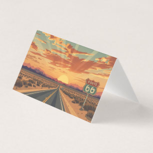Art de voyage Route 66 Sunset Desert Road
