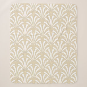 Art Deco 1920 Elegant White & Cream Palmettos Sherpadecke
