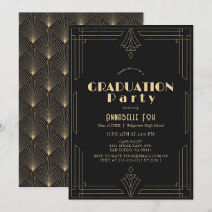 Art Deco 1920er Gatsby-Abschlussfeier Einladung