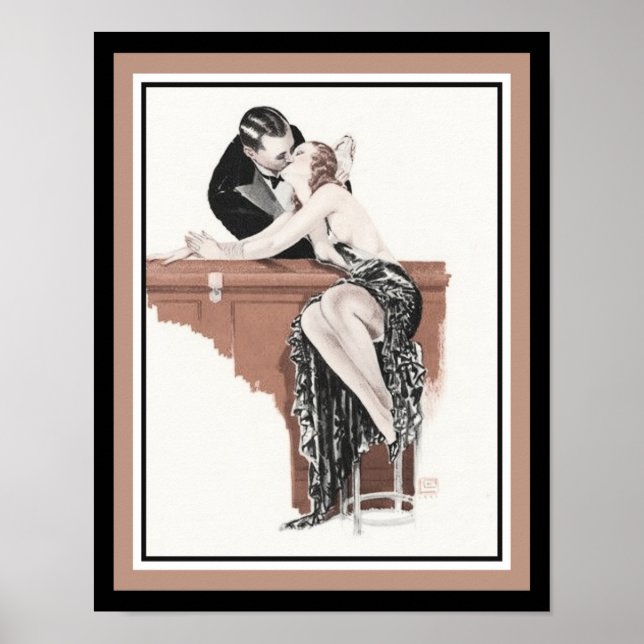 Art Deco 1920er Jahre "Cocktail Bar" Poster (Vorne)