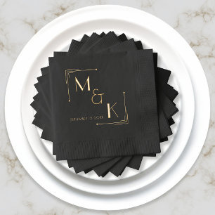 Art Deco 1920er Jahre Hochzeitsfoil Napkins Servietten Mit Folie