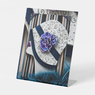 Art Deco 1920er Jahre Lady Tischplatte Kunstplaket Sockelschild