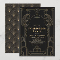 Art Deco 1920er Jahre Pfauenroaring 20er Geburtsta