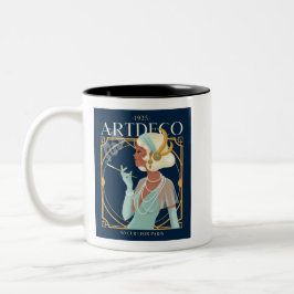 Art. Deco 1925 Zweifarbige Tasse