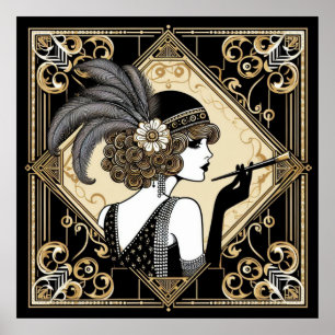 Art Deco 20 Flapper Nr. 2 Poster