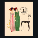 Art Deco 2 Paul Poiret Kleider von Paul Iribe Poster<br><div class="desc">Dies ist ein digital erweiterter Druck einer Vintagen 1908 Paul Iribe Art Deco Modedarstellung von zwei Paul Poiret Kleider. Sie können die Hintergrundfarbe anpassen.</div>
