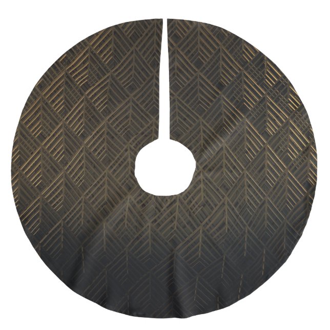 Art Deco 3D-Illustrationshintergrund Polyester Weihnachtsbaumdecke (Vorderseite)