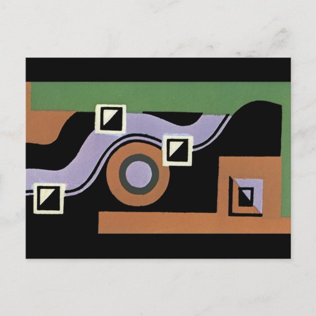Art Deco Abstrakt (72) Postkarte (Vorderseite)