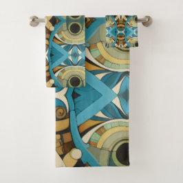 Art Deco Abstrakt Badhandtuch Set