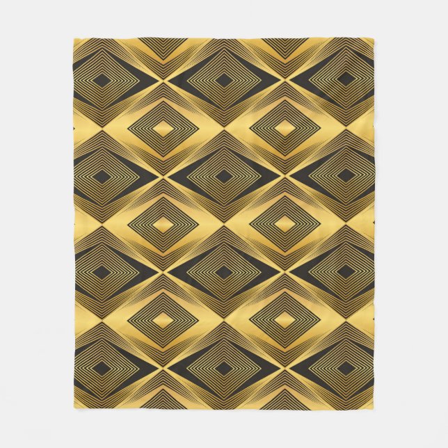 Art Deco: Abstrakt geometrischer Hintergrund Fleecedecke (Vorderseite)