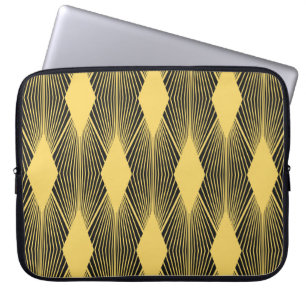 Art Deco Abstrakt geometrischer Hintergrund Laptopschutzhülle
