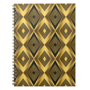 Art Deco: Abstrakt geometrischer Hintergrund Notizblock