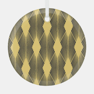 Art Deco Abstrakt geometrischer Hintergrund Ornament Aus Glas
