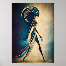 Art Deco Abstrakte Figur Geometrische Moderne Wand