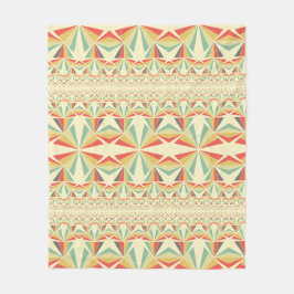 Art Deco Abstraktes Vintages Pyramidenmuster Fleecedecke