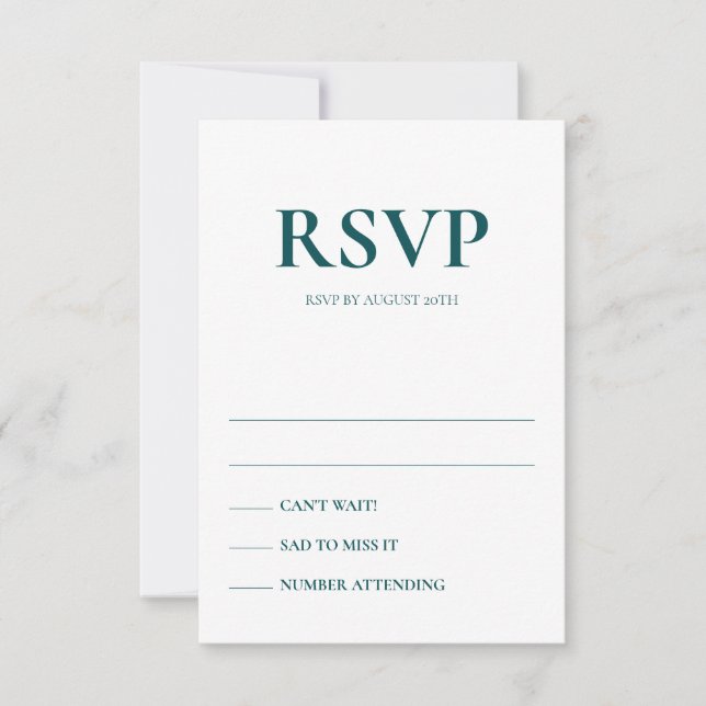 Art Deco Accents Wedding Response Cards Einladung (Vorderseite)