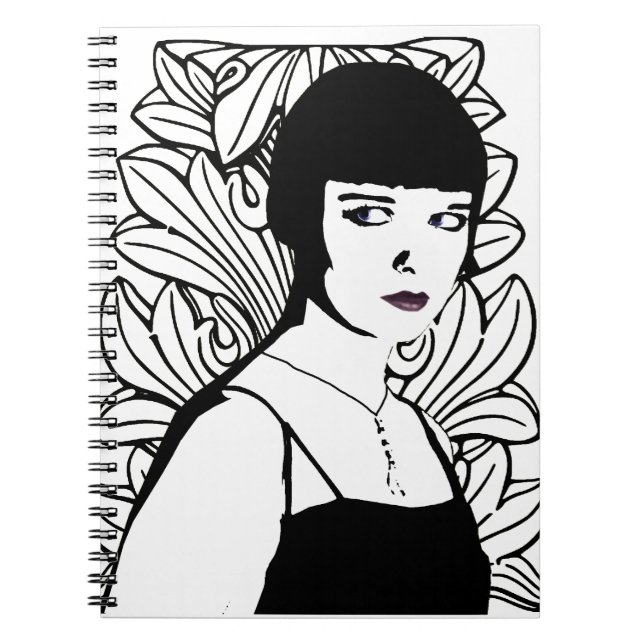 Art Deco Actor Notebook Notizblock (Vorderseite)