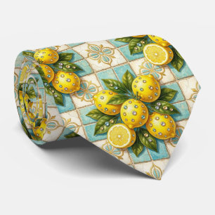 Art Deco Amalfi Zitrone Mediterranean Diamanten Krawatte
