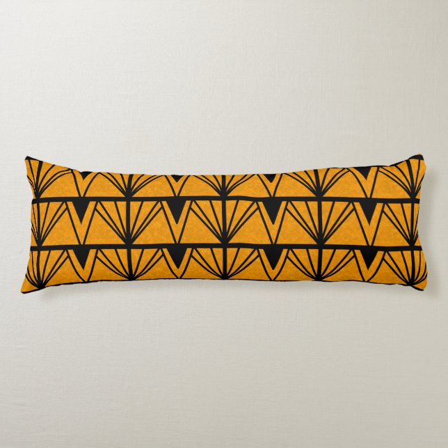 Art Deco Amber gestanztes Glas Design Seitenschläferkissen (Vorderseite)
