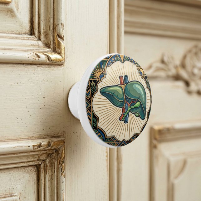 Art Deco Anatomical Liver Keramikknauf (Von Creator hochgeladen)