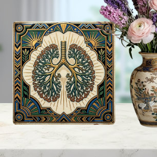 Art Deco Anatomische Lungen Pulmonologie Fliese