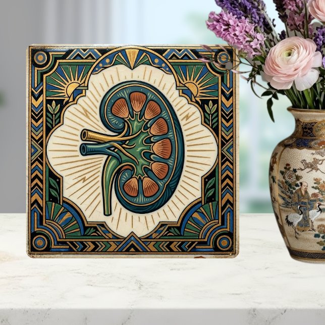 Art Deco Anatomische Niere Nephrologie Fliese (Von Creator hochgeladen)
