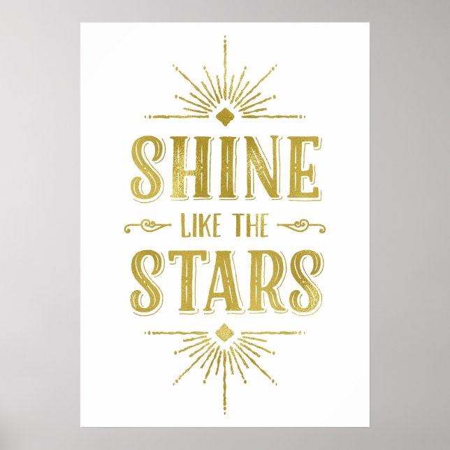 Art-Deco-Angebot | Imitate Goldfoiltypografie Poster (Vorne)