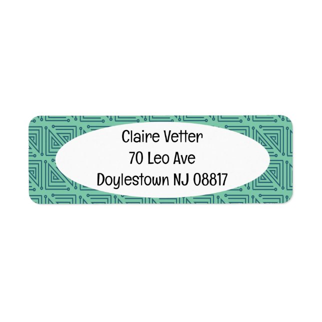 Art Deco Aquamarin Mazes (Vorne)