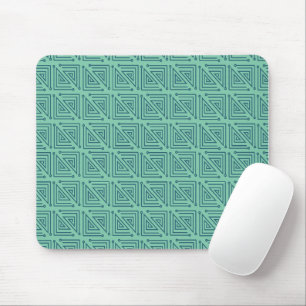 Art Deco Aquamarin Mazes Mousepad