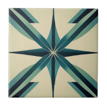 Art Deco Aquamarin Star