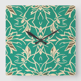 Art Deco Aquamarine Blumenalleuchte Uhr