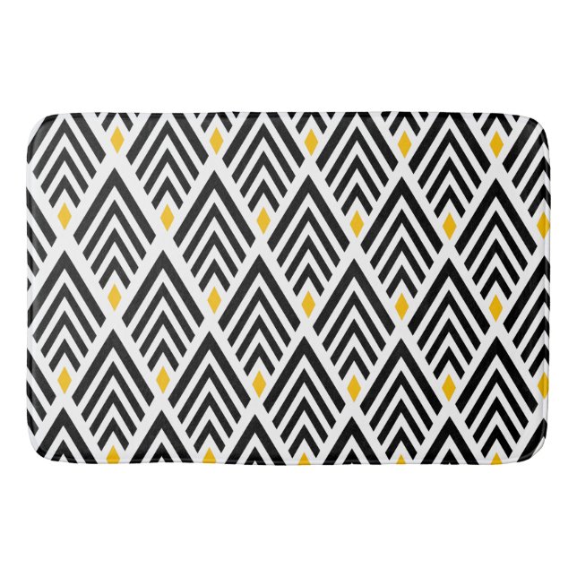 Art Deco Arrows Pattern Badematte (Vorderseite)