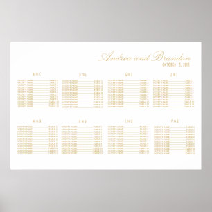 Art Deco Art Hochzeitsdiagramm Poster