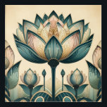 Art Deco, Art Nouveau Lotus Museo Cantonale d'Arte Acryl Wandkunst<br><div class="desc">Ideal für Jugendstilliebhaber!</div>