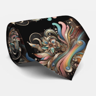 Art Deco Art Nouveau Regenbogen-Schaltplatine Kraw Krawatte