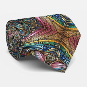 Art Deco Art Nouveau Regenbogen-Schaltplatine Kraw Krawatte