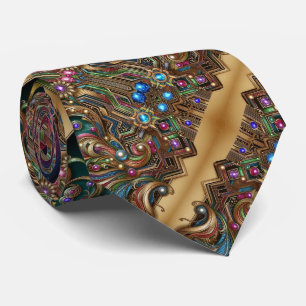 Art Deco Art Nouveau Regenbogen-Schaltplatine Kraw Krawatte