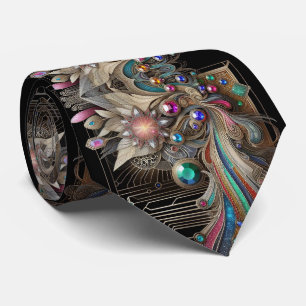 Art Deco Art Nouveau Regenbogen-Schaltplatine Kraw Krawatte