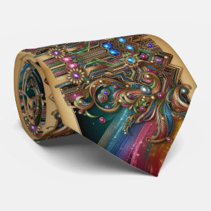 Art Deco Art Nouveau Regenbogen-Schaltplatine Schl Krawatte